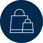 Shopping Icon Navy